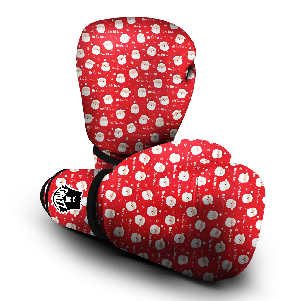 Santa Claus Christmas Print Pattern Boxing Gloves-grizzshop