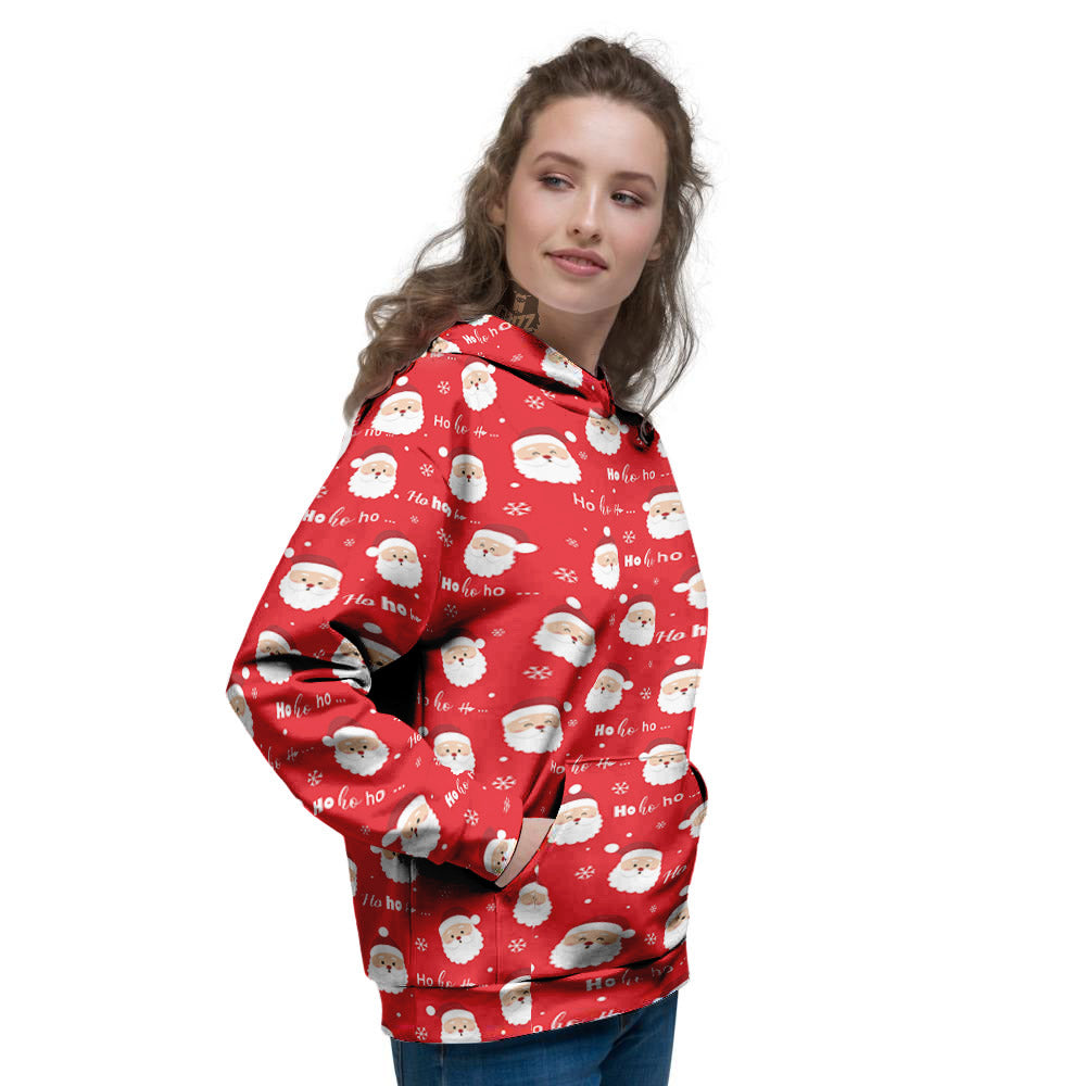 Santa Claus Christmas Print Pattern Women's Hoodie-grizzshop