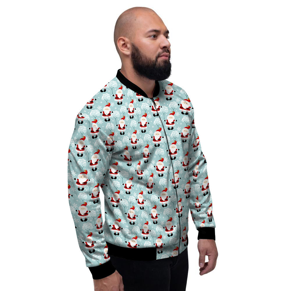 Santa Claus Cute Print Pattern Men's Bomber Jacket-grizzshop