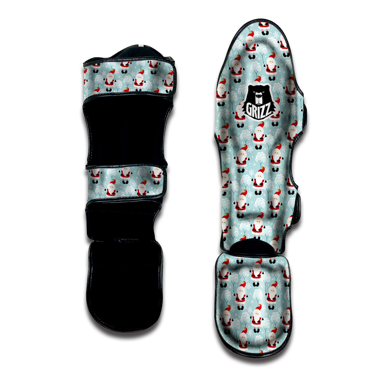 Santa Claus Cute Print Pattern Muay Thai Shin Guards-grizzshop