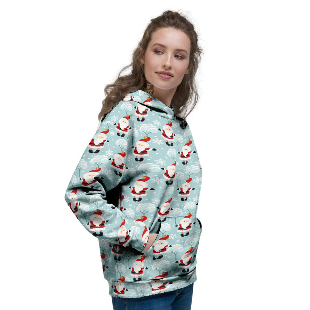 Santa Claus Cute Print Pattern Women's Hoodie-grizzshop