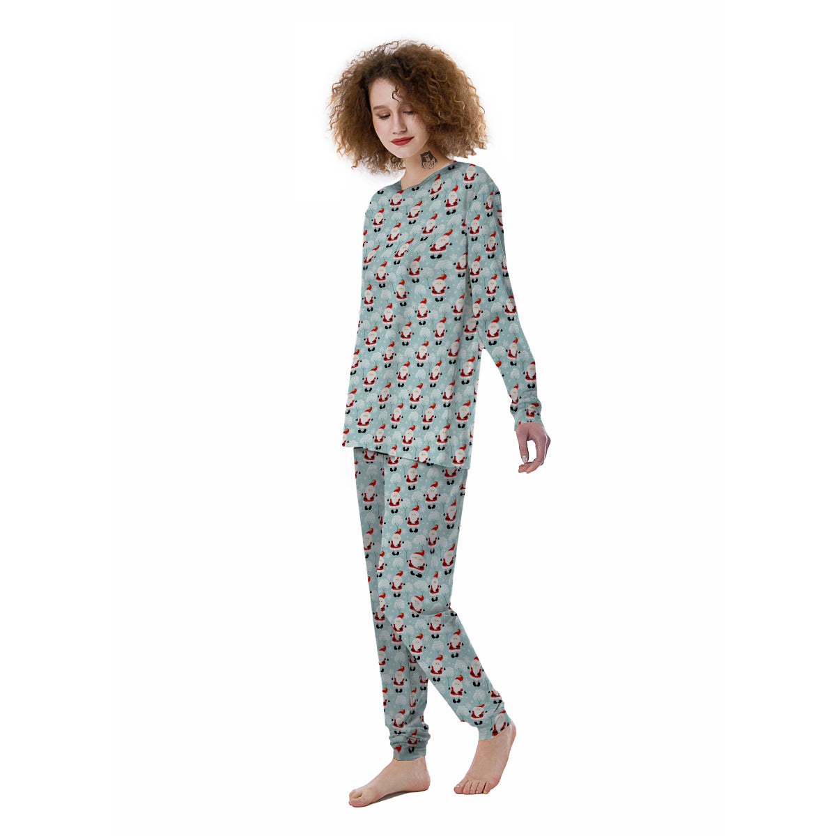 Santa Claus Cute Print Pattern Women's Pajamas-grizzshop