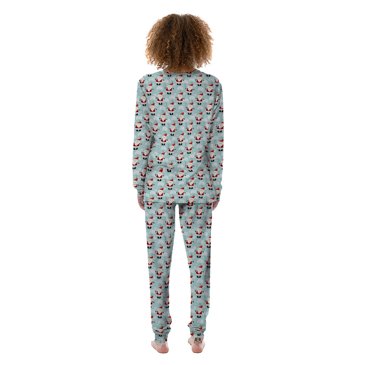 Santa Claus Cute Print Pattern Women's Pajamas-grizzshop