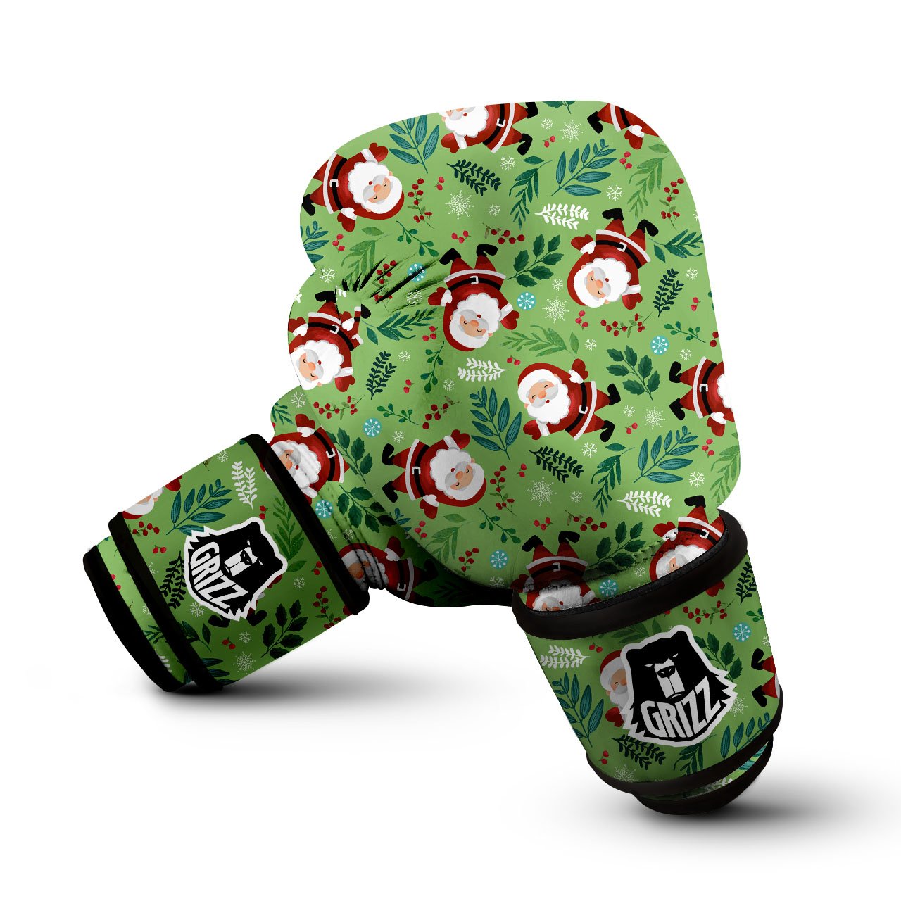 Santa Claus Happy Print Pattern Boxing Gloves-grizzshop
