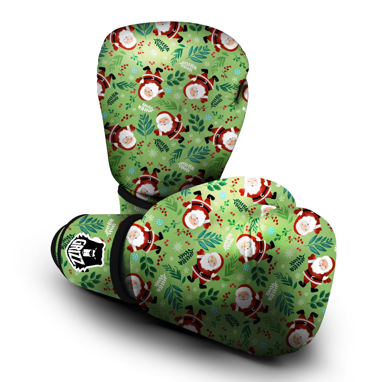 Santa Claus Happy Print Pattern Boxing Gloves-grizzshop