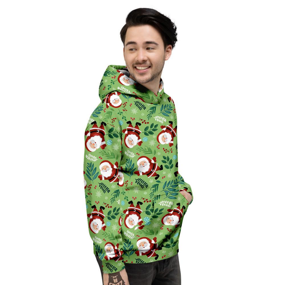 Santa Claus Happy Print Pattern Men's Hoodie-grizzshop
