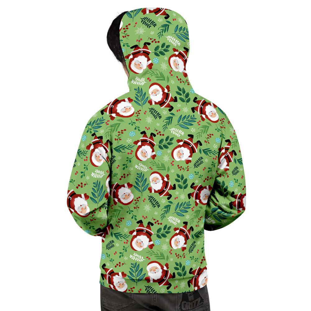 Santa Claus Happy Print Pattern Men's Hoodie-grizzshop