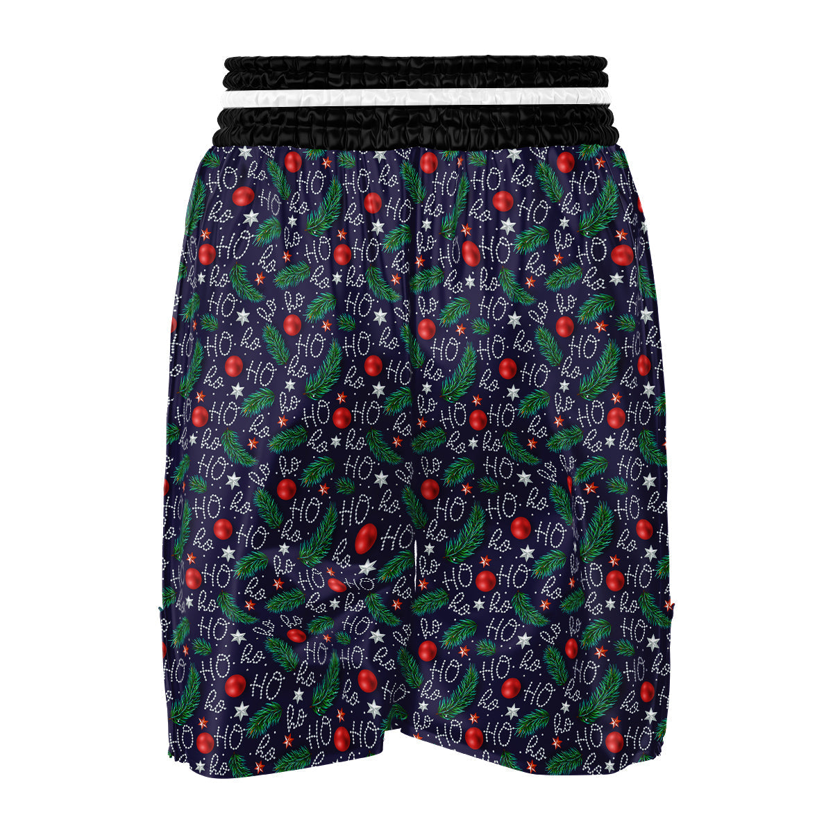 Santa Claus Laugh Christmas Hohoho Print Boxing Shorts-grizzshop