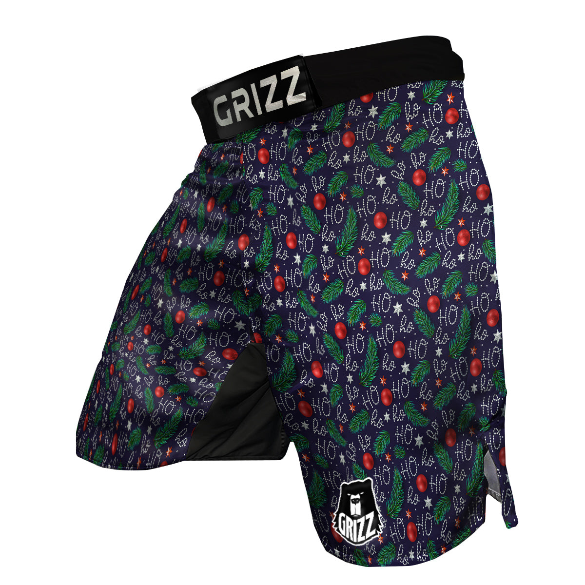 Santa Claus Laugh Christmas Hohoho Print MMA Shorts-grizzshop