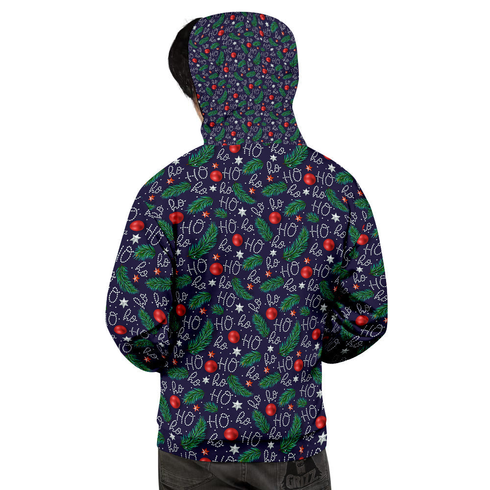 Santa Claus Laugh Christmas Hohoho Print Men's Hoodie-grizzshop