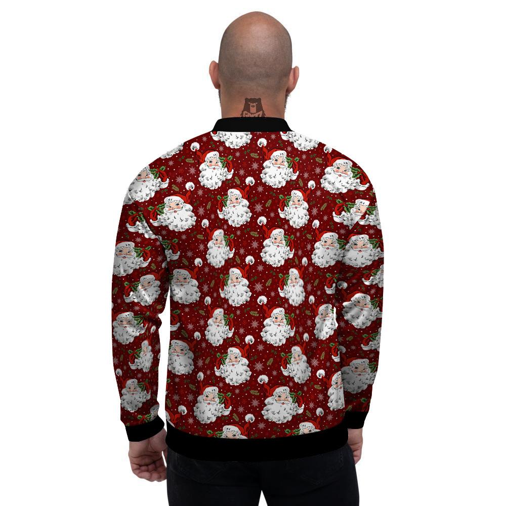 Santa Claus Xmas Print Pattern Men's Bomber Jacket-grizzshop