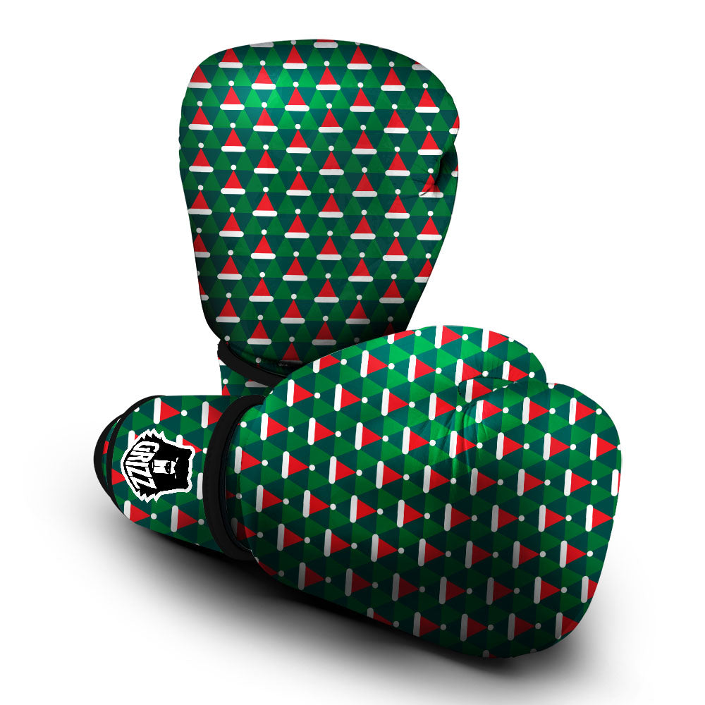Santa Hats Christmas Print Pattern Boxing Gloves-grizzshop