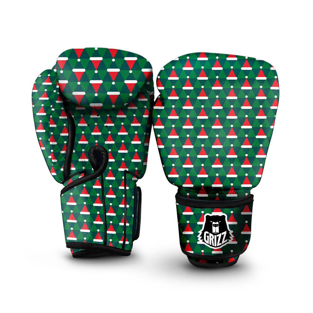 Santa Hats Christmas Print Pattern Boxing Gloves-grizzshop