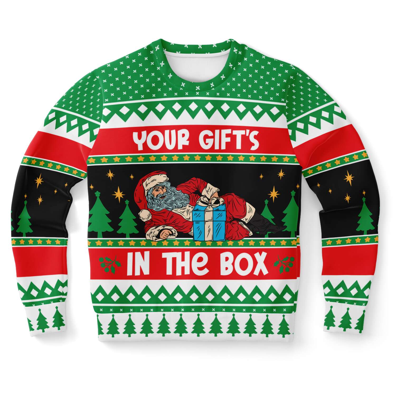 Santa Your Gift's In The Box Ugly Christmas Sweater-grizzshop