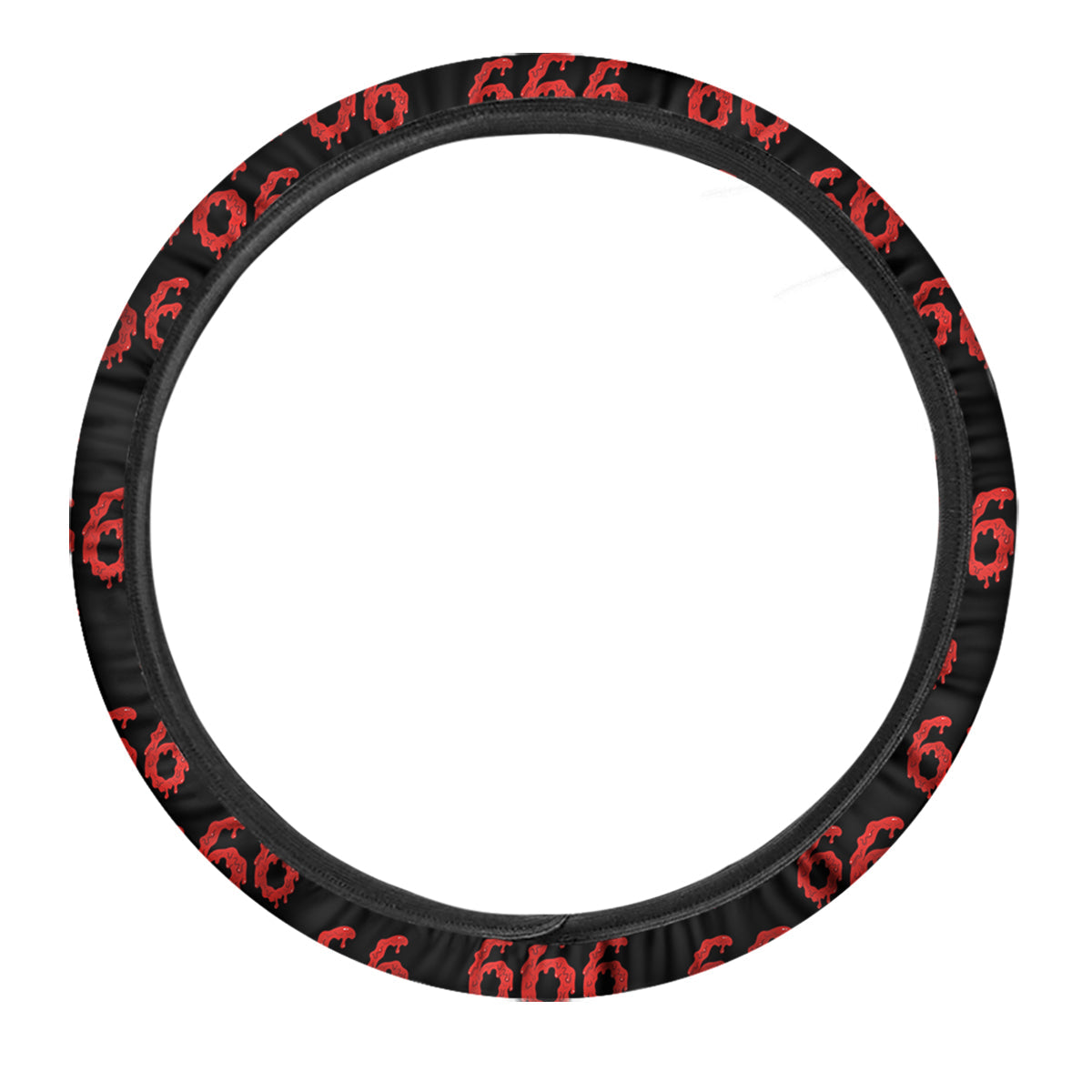 Satan 666 Print Pattern Car Steering Wheel Cover-grizzshop