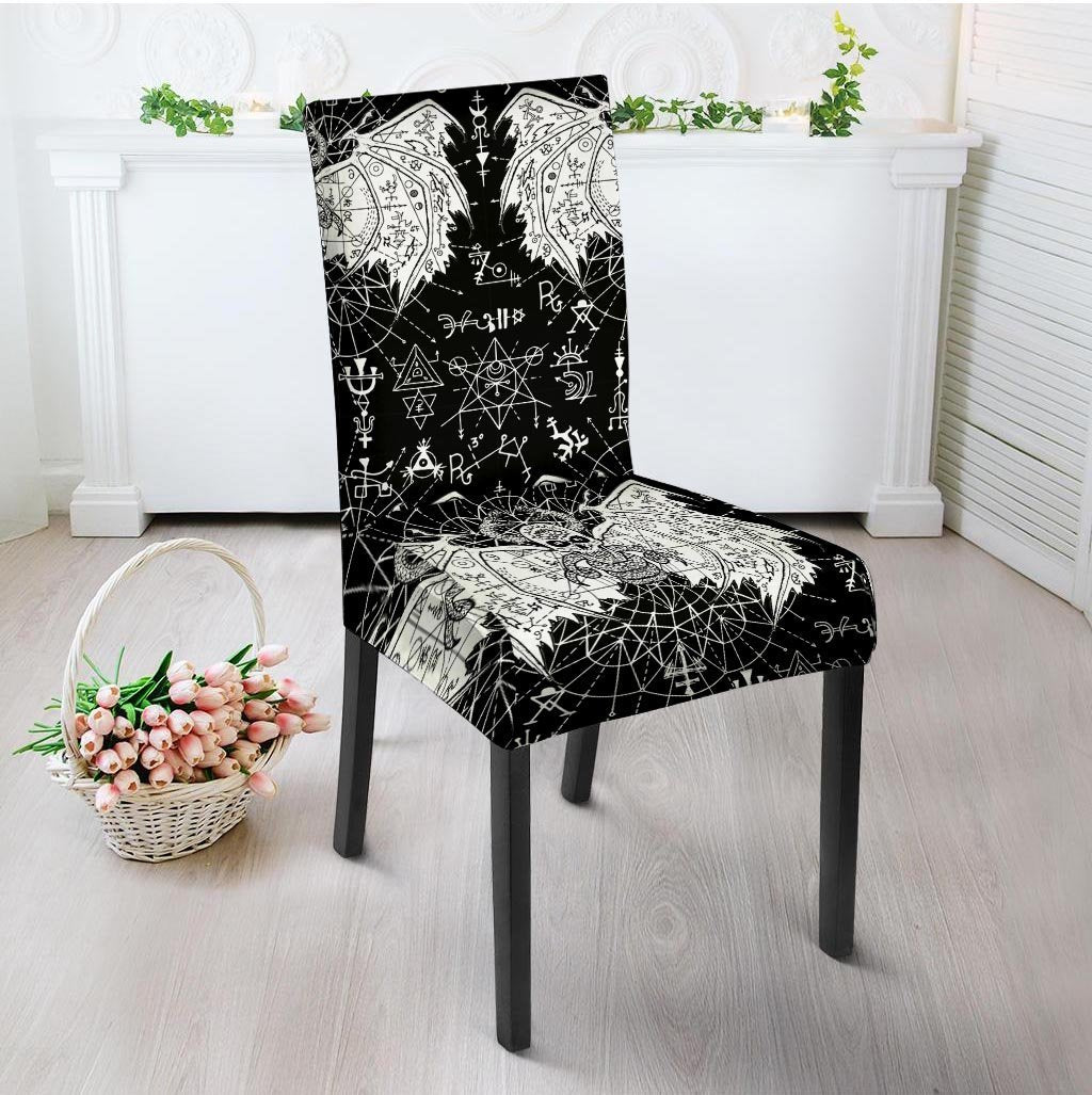 Satanic Demon Gothic Witch Chair Cover-grizzshop