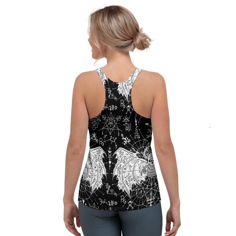 Satanic Demon Gothic Witch Women's Racerback Tank Top-grizzshop