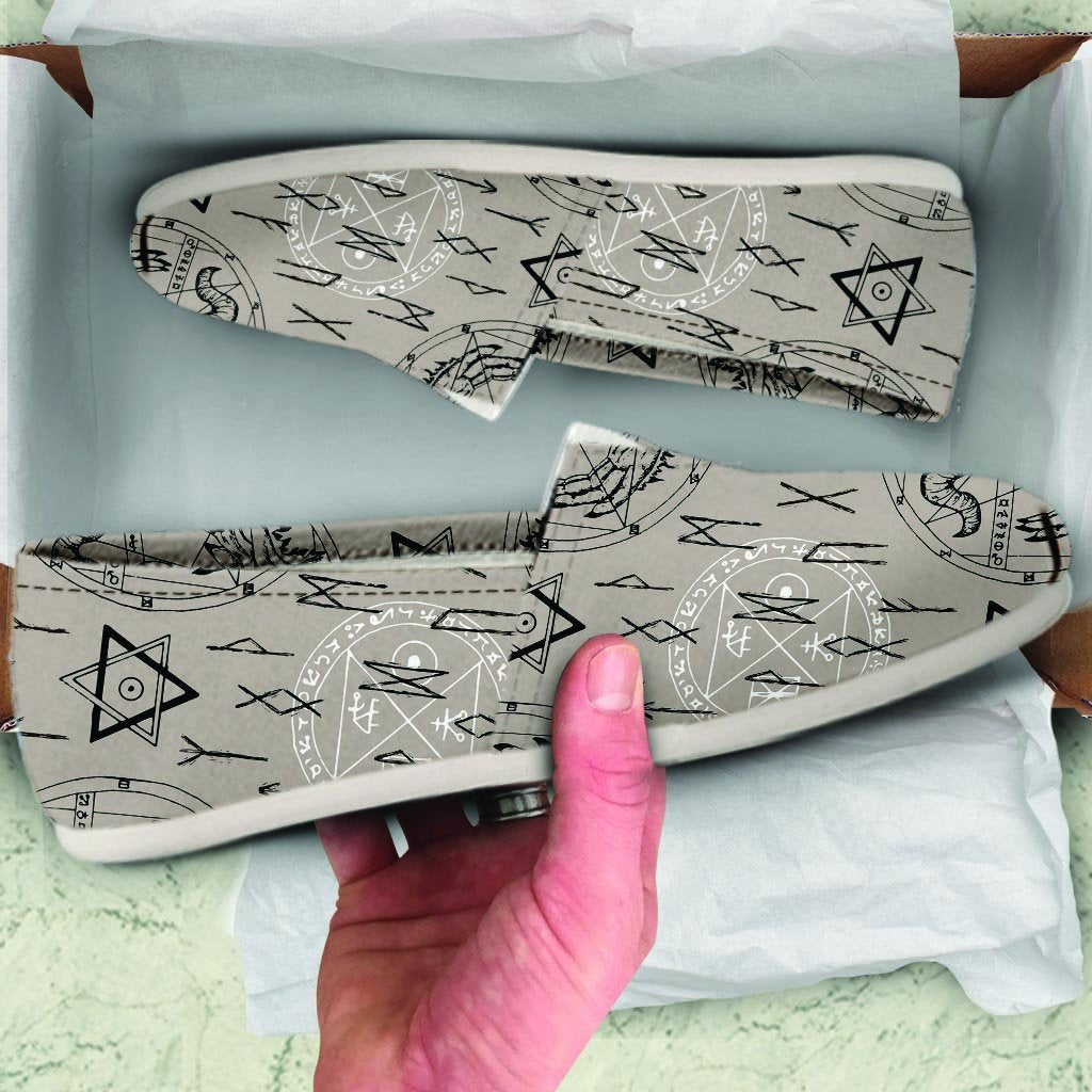 Satanic Devil Gothic Witch Canvas Shoes-grizzshop