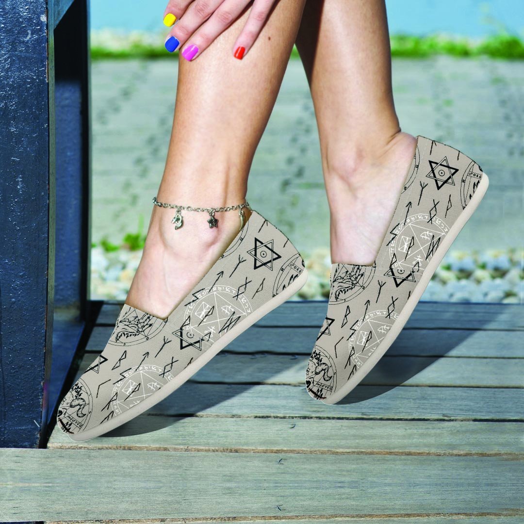 Satanic Devil Gothic Witch Canvas Shoes-grizzshop