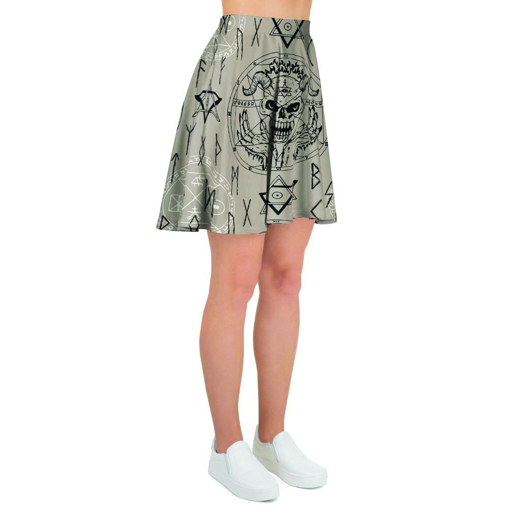 Satanic Devil Gothic Witch Women's Skirt-grizzshop