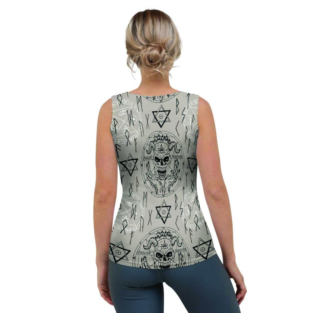 Satanic Devil Gothic Witch Women's Tank Top-grizzshop