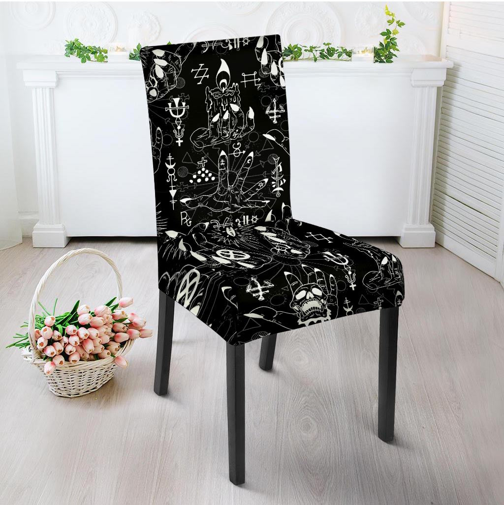 Satanic Gothic Witch Chair Cover-grizzshop