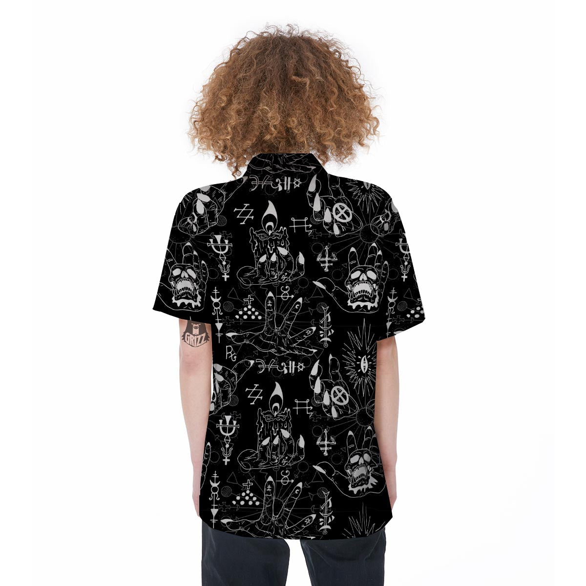 Satanic Gothic Witch Women's Short Sleeve Shirts-grizzshop