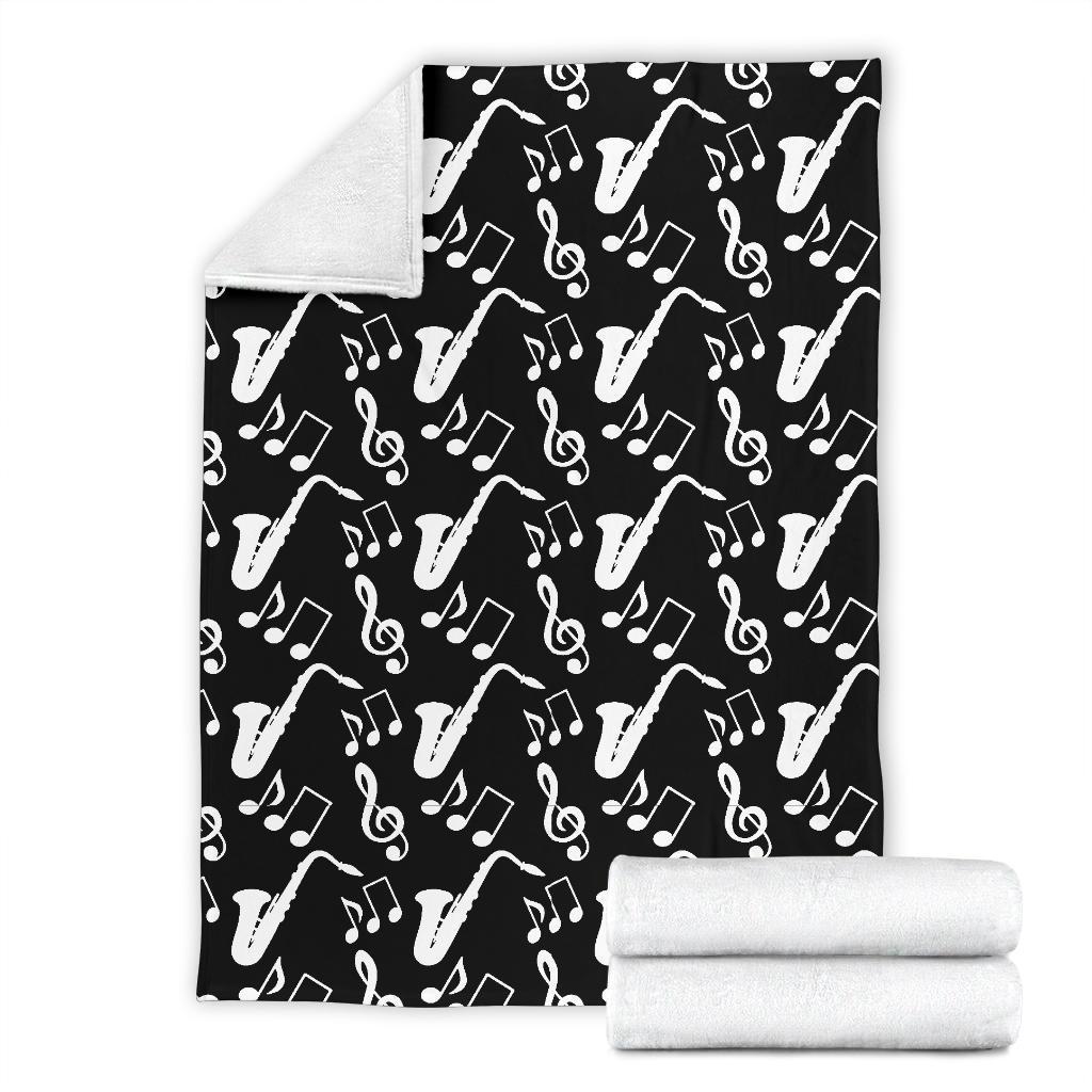 Saxophone Print Pattern Blanket-grizzshop