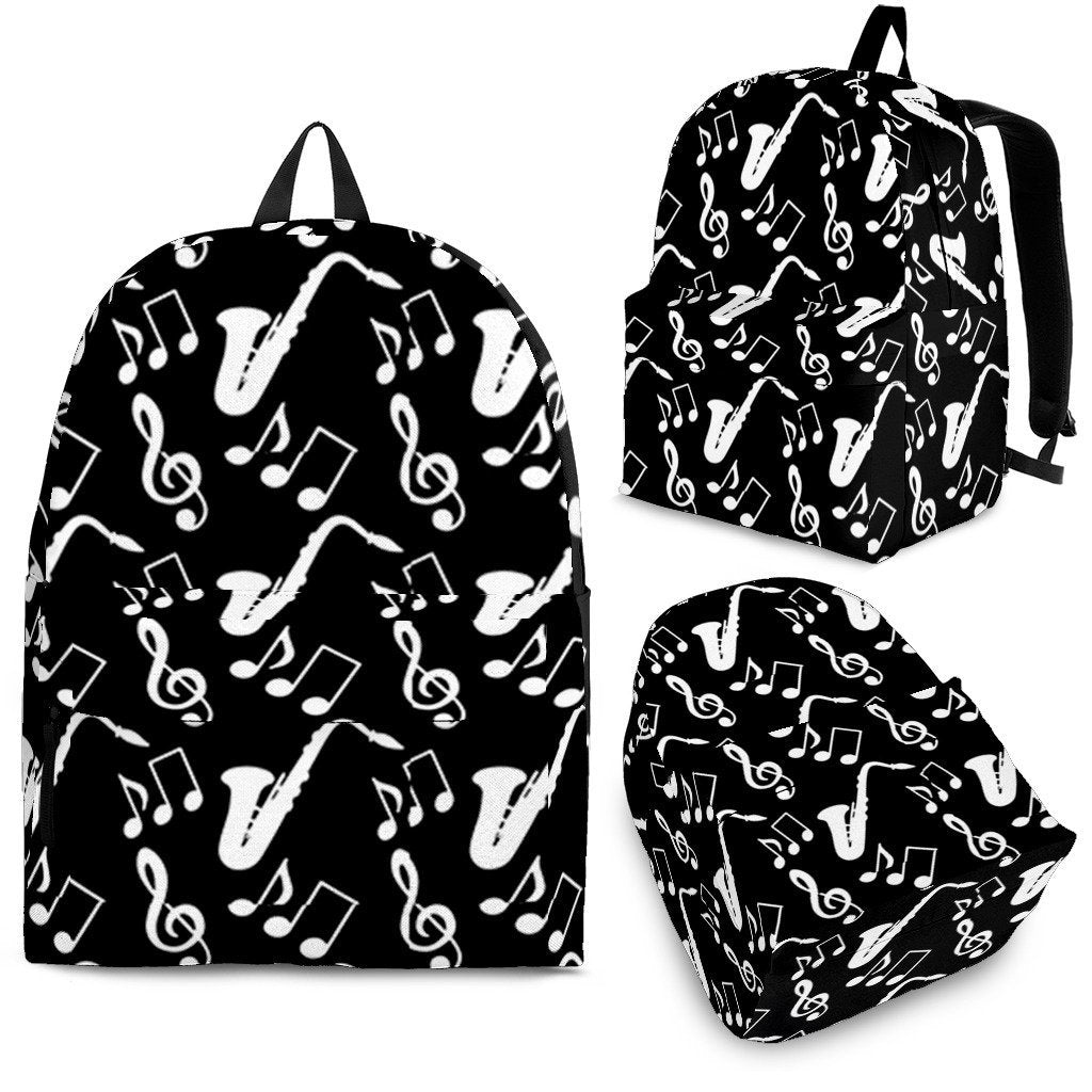 Saxophone Print Pattern Premium Backpack-grizzshop