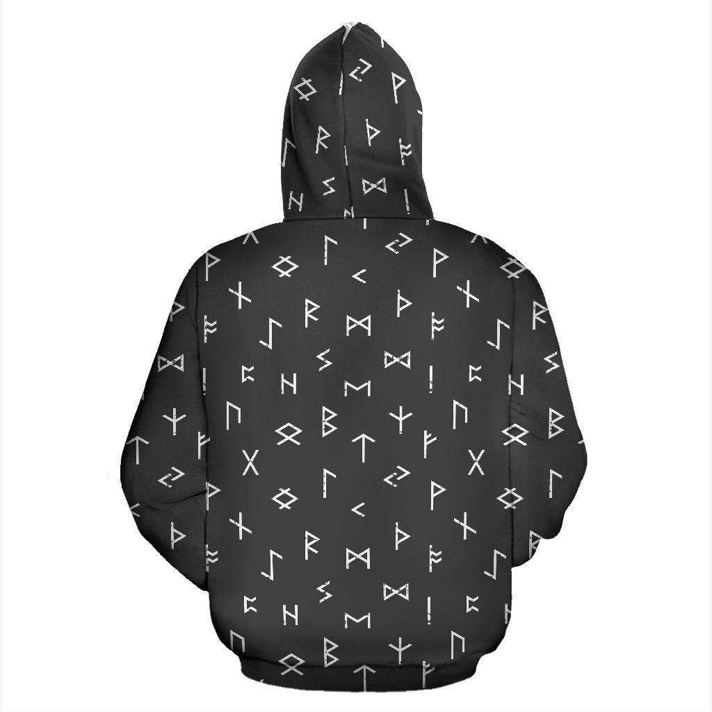 Scandinavian Viking Futhark Norse Runes Pattern Print Women Men Pullover Hoodie-grizzshop