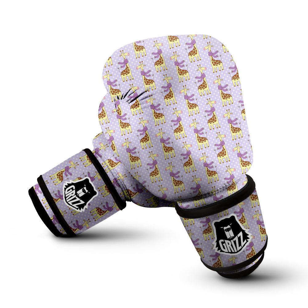 Scarf With Giraffe Print Pattern Boxing Gloves-grizzshop