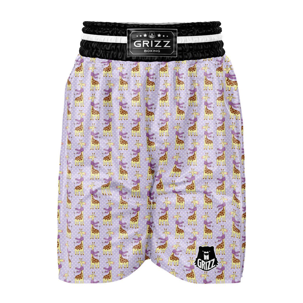 Scarf With Giraffe Print Pattern Boxing Shorts-grizzshop