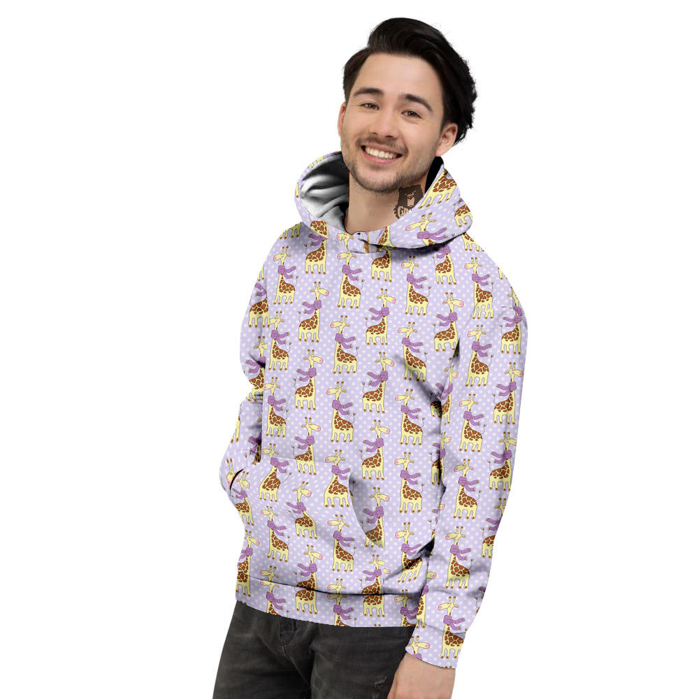 Scarf With Giraffe Print Pattern Men's Hoodie-grizzshop