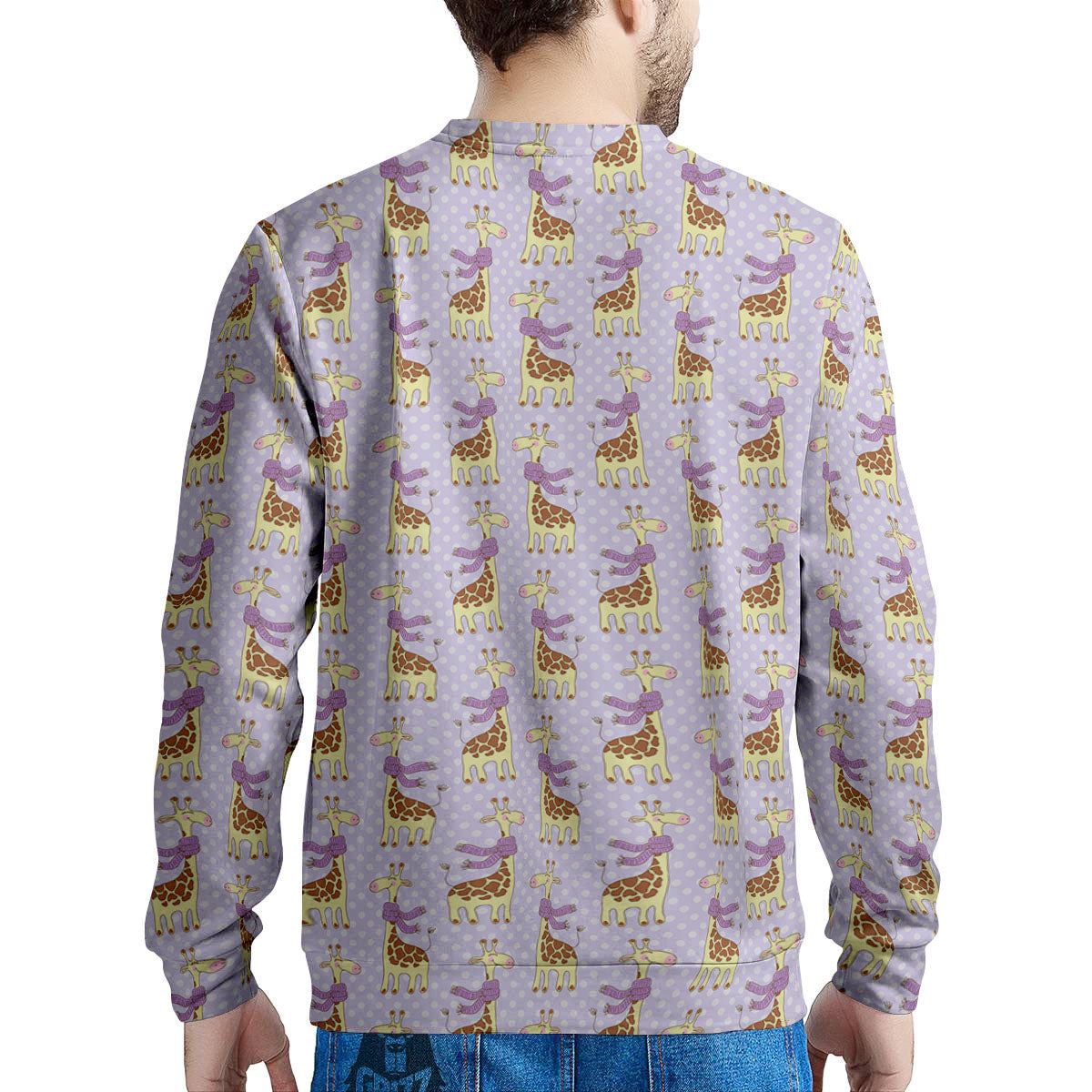 Scarf With Giraffe Print Pattern Men's Sweatshirt-grizzshop