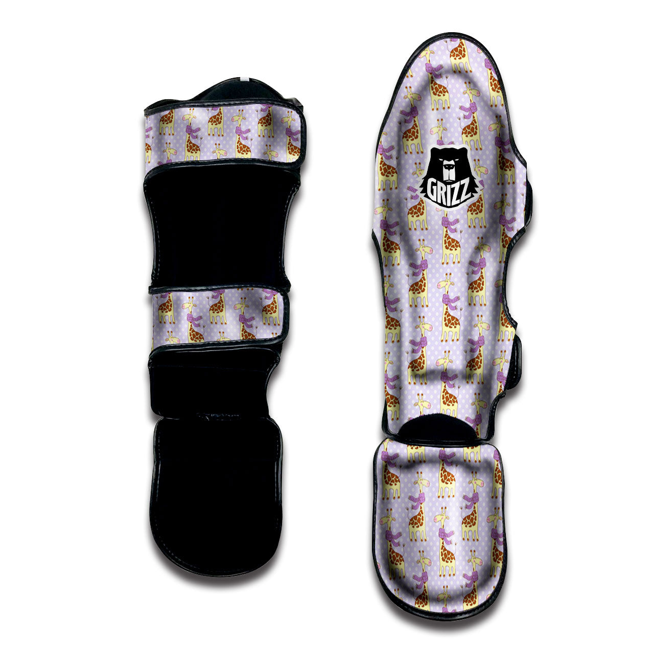Scarf With Giraffe Print Pattern Muay Thai Shin Guards-grizzshop