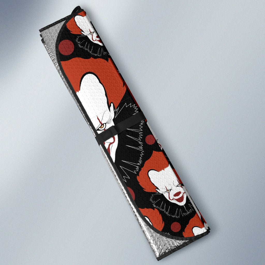 Scary Clown Pattern Print Car Sun Shade-grizzshop