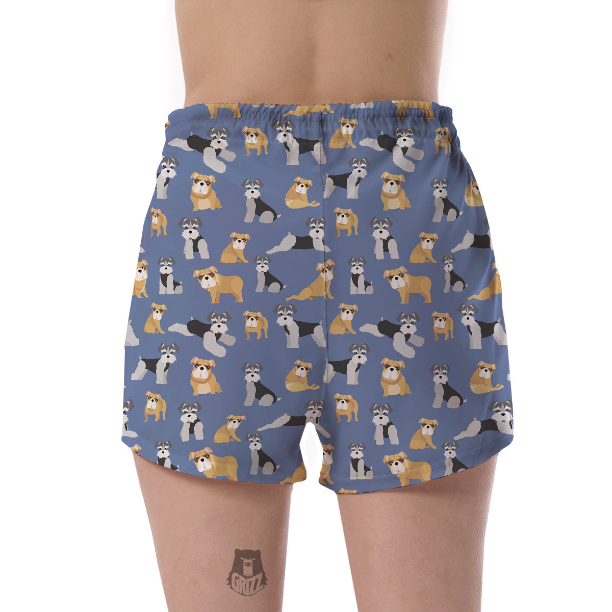 Schnauzer Dog Print Pattern Women's Shorts-grizzshop