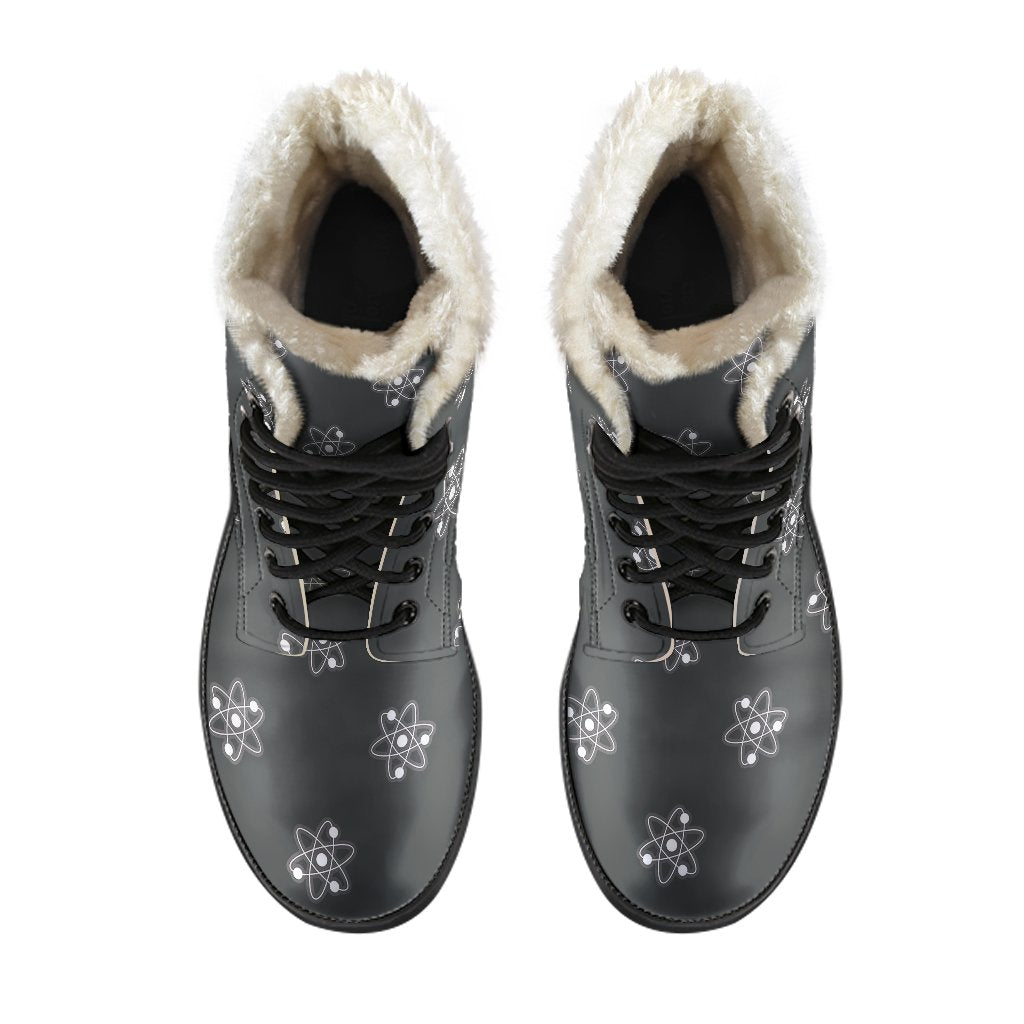 Science Atom Pattern Print Comfy Winter Boots-grizzshop