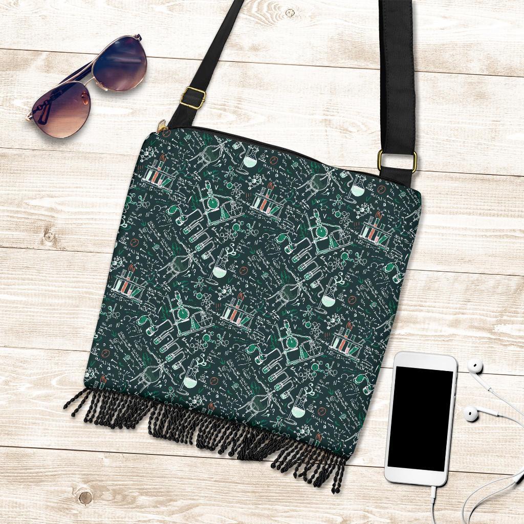Science Chemistry Pattern Print Crossbody Bags-grizzshop