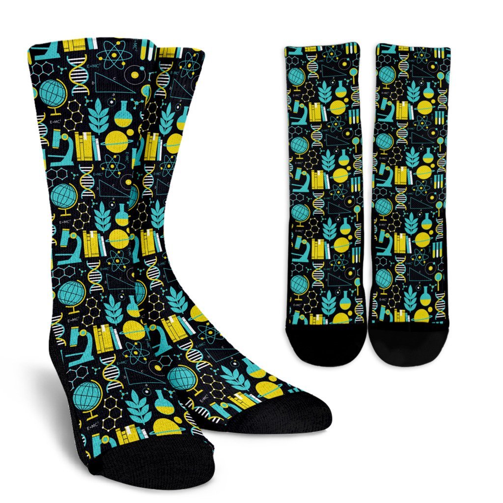 Science Chemistry Pattern Print Unisex Crew Socks-grizzshop