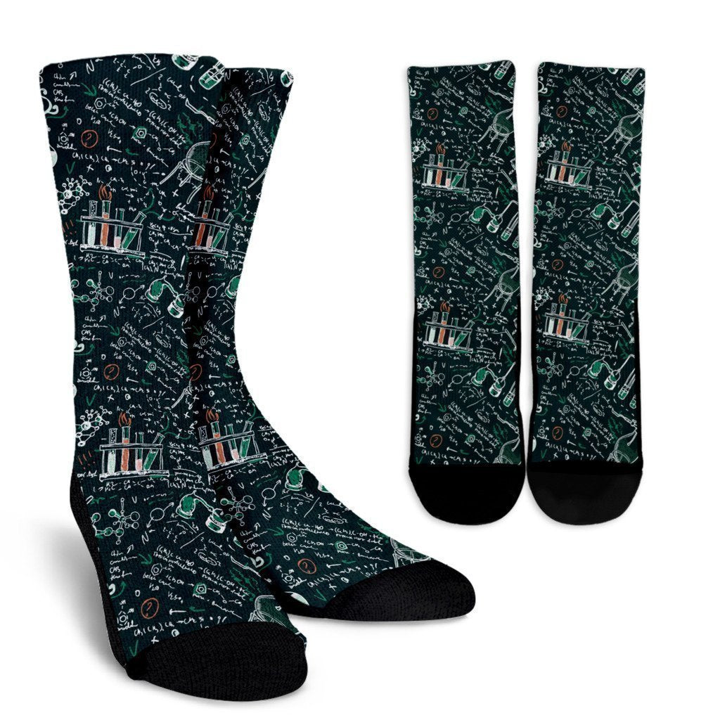 Science Chemistry Pattern Print Unisex Crew Socks-grizzshop