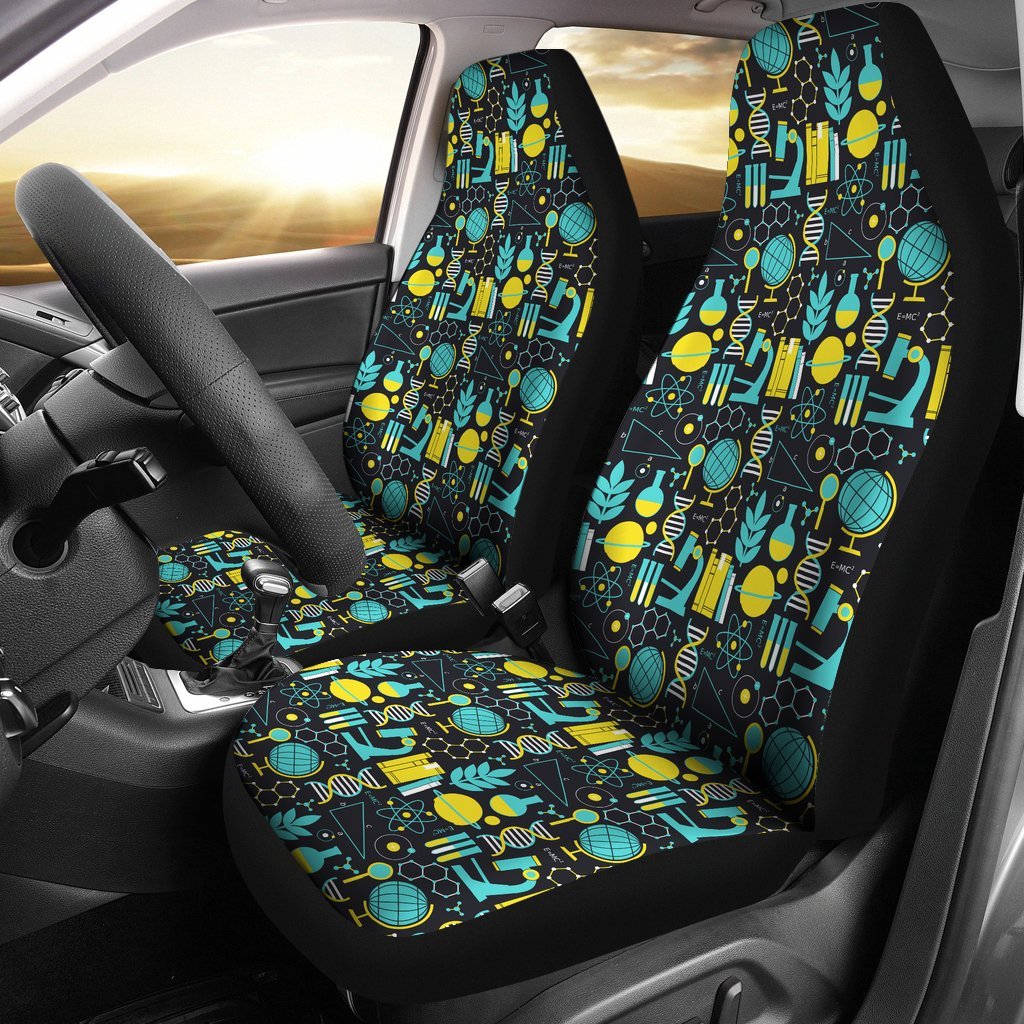 Science Chemistry Pattern Print Universal Fit Car Seat Cover-grizzshop