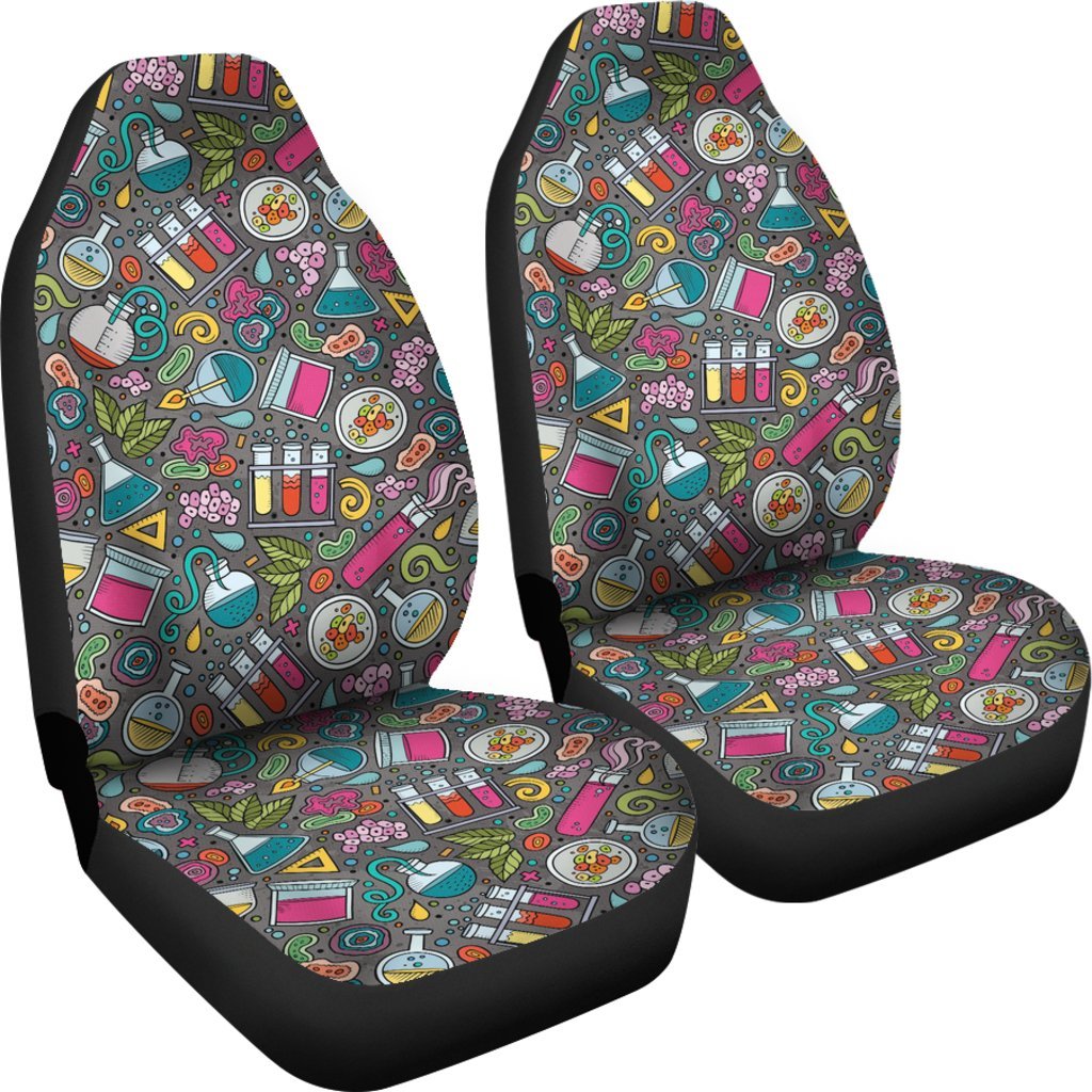 Science Chemistry Print Pattern Universal Fit Car Seat Cover-grizzshop