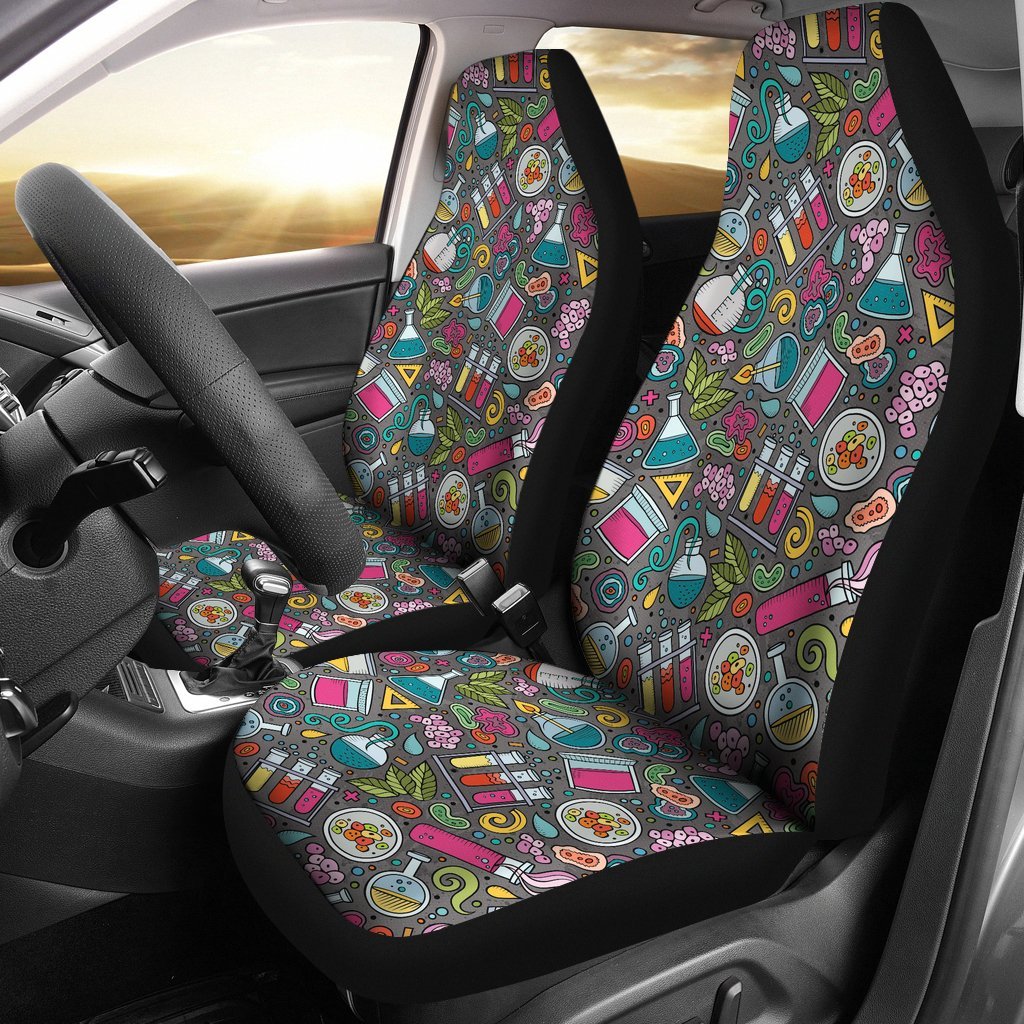 Science Chemistry Print Pattern Universal Fit Car Seat Cover-grizzshop