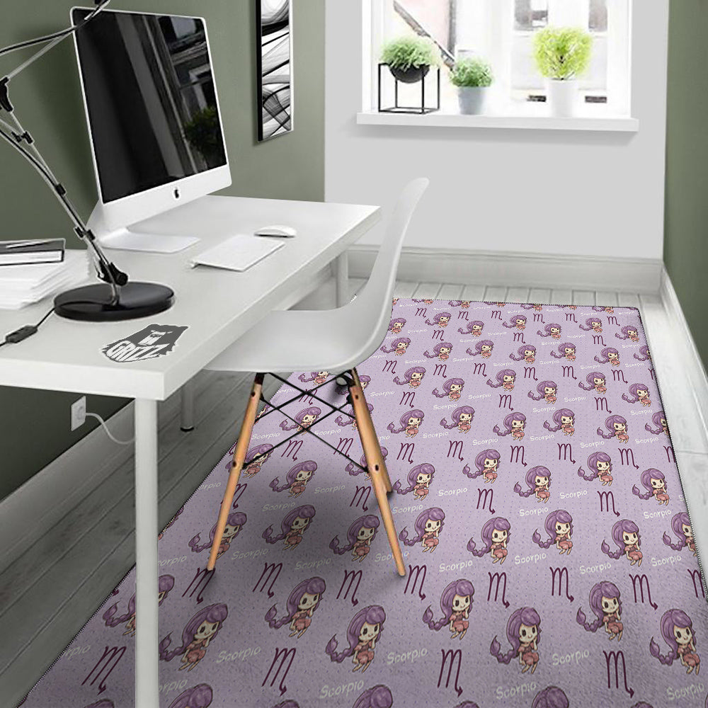 Scorpio Cute Cartoon Print Pattern Floor Mat-grizzshop