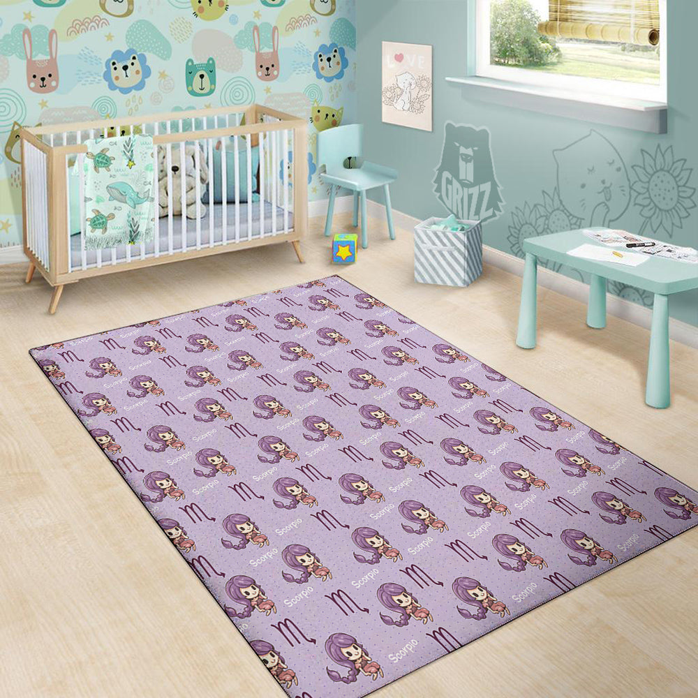 Scorpio Cute Cartoon Print Pattern Floor Mat-grizzshop