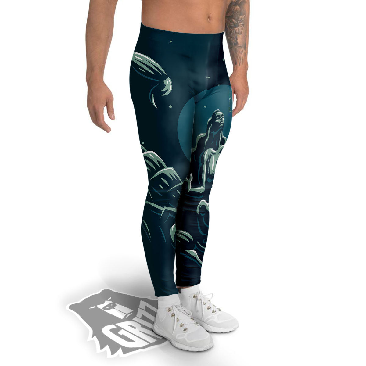 Scorpio Sign Astrology Print Men's Leggings-grizzshop