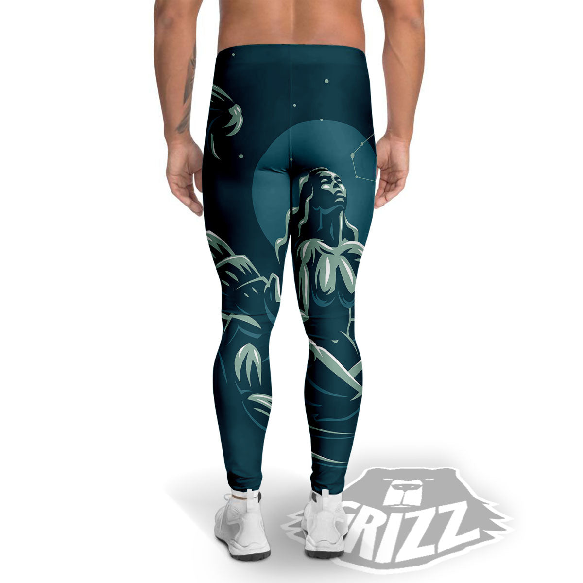 Scorpio Sign Astrology Print Men's Leggings-grizzshop