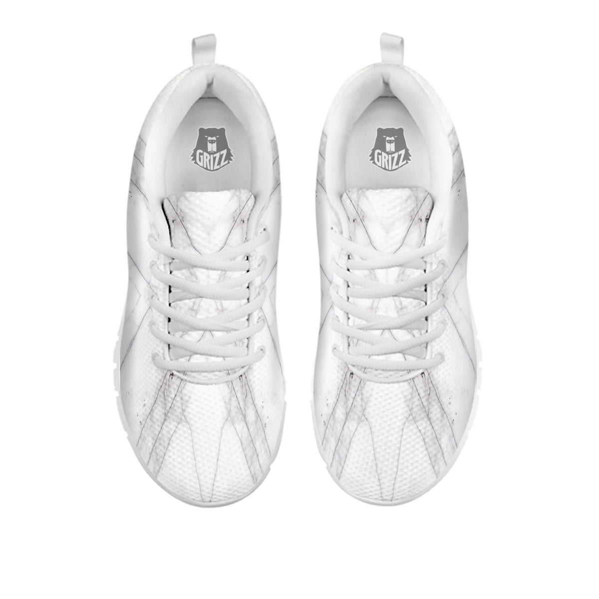Scratch Marble White Gray Print Pattern White Sneaker-grizzshop