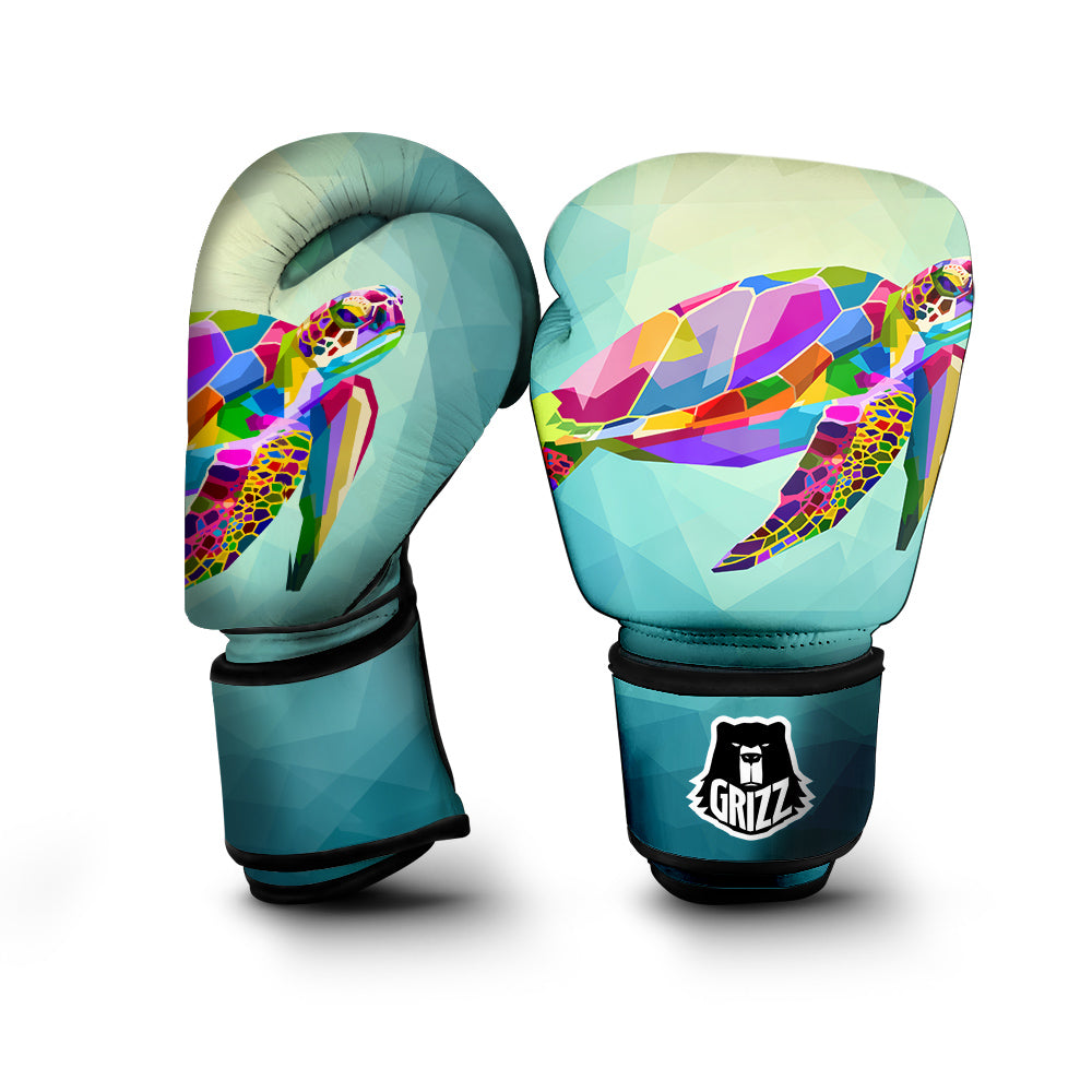 Sea Turtle Colorful Print Boxing Gloves-grizzshop